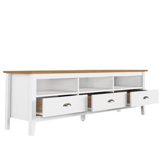 Woonwand Rivery IV (4-delig) massief grenenhout - Wit