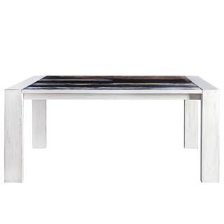 Eettafel Goa White deels massief mangohout - wit vintage mangohout