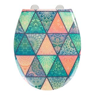 Siège WC premium Geometry Acier inoxydable / Duroplast - Multicolore