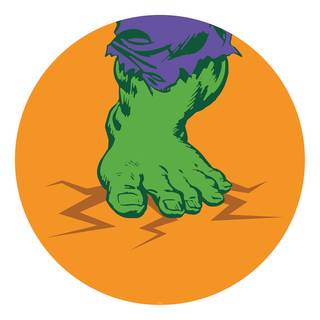 Fotomurale Avengers Hulk's Foot Tessuto non tessuto - Rosso