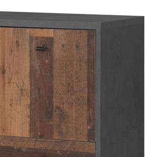 Kast Rison IV Donkergrijs/Afvalhout look