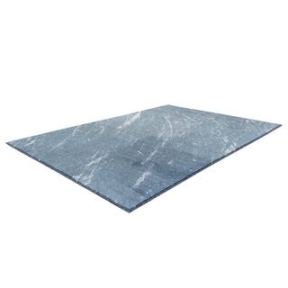 Laagpolig vloerkleed Tamina kunstvezels - Blauw - 200 x 290 cm