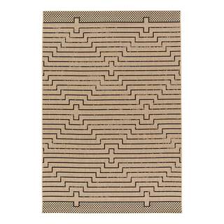 Tapis intérieur / extérieur Tale Fibres synthétiques - Beige / Noir