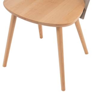 Sedia per sala da pranzo Doon (2) Materiale plastico / Faggio massello - Tortora / Beige