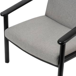 Sessel Etah Webstoff / Buche massiv - Grau / Schwarz