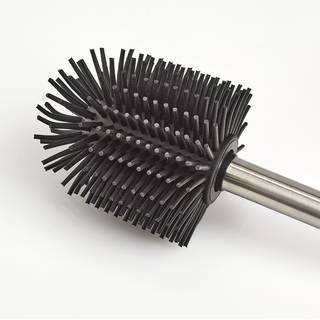 Scopino e portascopino Dhamir Acciaio inox / TPR - Argento - 11,2 x 35,3 cm
