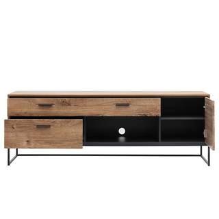 TV-Lowboard Meevoo II Eiche Rustikal Dekor / Graphit