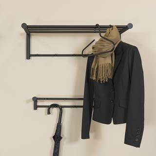 Wandgarderobe Sunol I metaal - zwart
