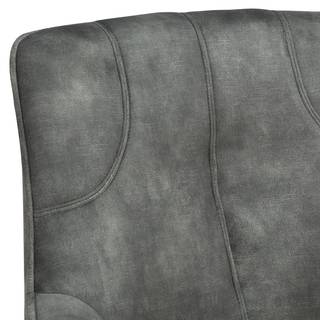 Sedia imbottita Beloha Velluto / Metallo - Grigio vintage / Nero