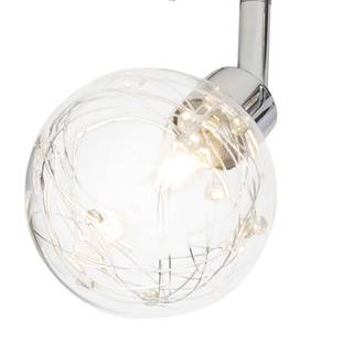 Plafondlamp Joya I transparant glas/ijzer - 2 lichtbronnen
