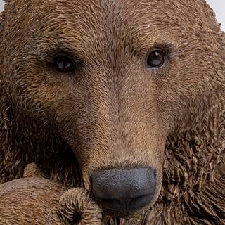 Oggetto decorativo Cuddle Bear Family Marrone - Pietra
