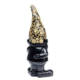 Beeld Zwerg Standing II zwart - steen