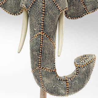 Sierobject Elephant Head Pearls grijs - steen