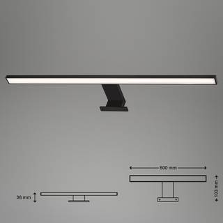 LED-Badleuchte Dun Polycarbonat / Eisen - 1-flammig - Breite: 60 cm