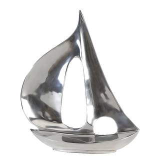 Sierobject Boot aluminium - zilverkleurig