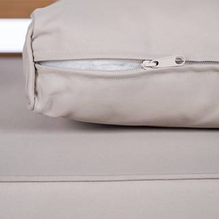 2-Sitzer Gartensofa Estela aus Akazie Polyester / Akazie massiv - Braun / Grau