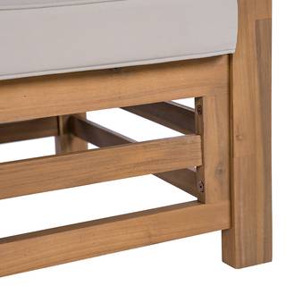 2-Sitzer Gartensofa Estela aus Akazie Polyester / Akazie massiv - Braun / Grau