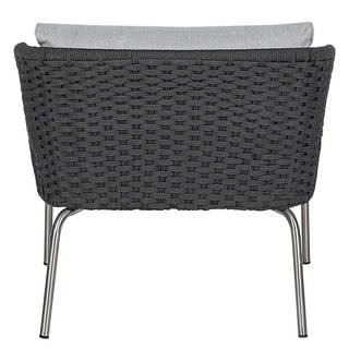 Chaise de jardin Desha Polyester / Acier inoxydable - Noir / Gris