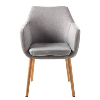"Chaise à accoudoirs NICHOLAS 
XXL" Tissu Cors: Granite - Lot de 2