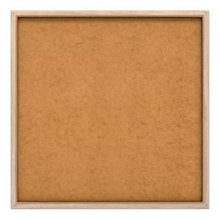 Ingelijste afbeelding Highlander Horens Print in houten frame - bruin