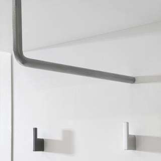 Compacte garderobe Boneo wit/grijs