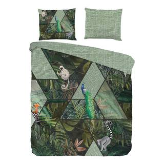 Bettwäsche Danique Baumwolle - Grün - 140 x 200/220 cm + Kissen 70 x 60 cm