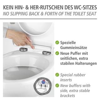 WC-Sitz Rieti Edelstahl - Weiß