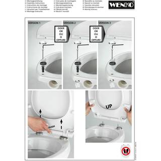WC-Sitz Rieti Edelstahl - Weiß