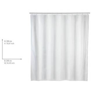 Duschvorhang Uni II Polyester - Weiß