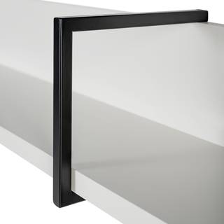 Wandplank Zaddy wit/zwart - Breedte: 110 cm