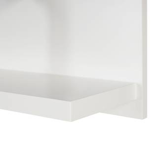 Wandplank Zaddy wit/zwart - Breedte: 110 cm