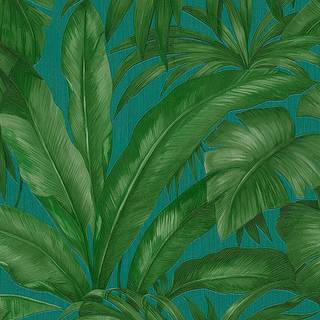 Papier peint intissé Versace Giungla II Intissé - Vert / Bleu