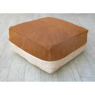 Cuscino per pavimento Maihar Similpelle / Tessuto - Marrone / Beige
