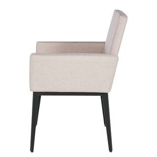 Gartenpolsterstuhl Olaine 2er-Set Braun - Schwarz - Grau - Metall - Textil - 58 x 90 x 60 cm