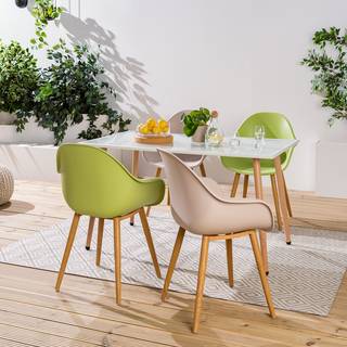 Set di 2 sedie da giardino VACY Polietilene / Acciaio - Verde