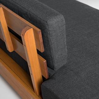 XXL Loungegruppe Laven aus Eukalyptus Grau - Braun - Metall - Metall - Massivholz - Textil - 256 x 60 x 256 cm