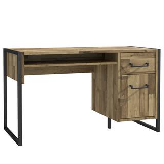 Büroset Voru (3-teilig) Eiche Stirling Dekor / Dunkelgrau