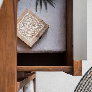Mobile per lavabo TRANGLE con 2 cassetti Legno massello di Sheesham