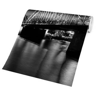Fotomurale Colonia di notte Tessuto non tessuto - Nero / Bianco - 384 x 255 cm