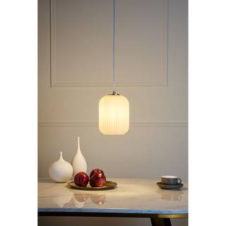 Pendelleuchte Noble Purity Opalglas / Aluminium - 1-flammig