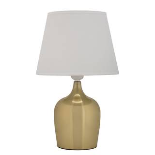 Tischleuchte Golden Glamour Mischgewebe / Aluminium - 1-flammig