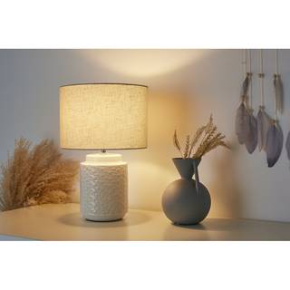 Lampe Charming Bloom Tissu mélangé / Céramique - 1 ampoule