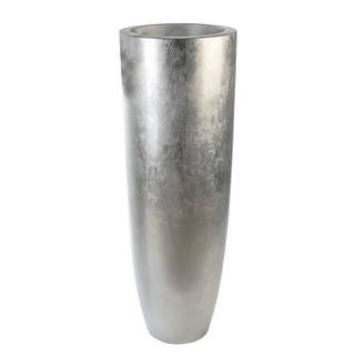 Pflanzgefäß Konus Kunstharz - Silber - Durchmesser: 42 cm