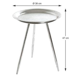 Beistelltisch Hatta II Metall - Silber