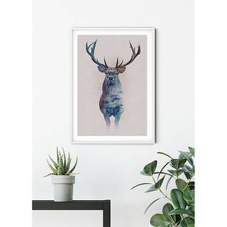Afbeelding Animals Forest Deer papier - meerdere kleuren