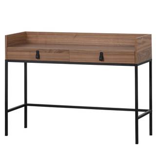Bureau Boonton Placage en bois véritable / Métal - Noyer / Noir