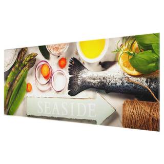 Glasbild Seaside Mehrfarbig - 80 x 30 x 0,4 cm - 80 x 30 cm