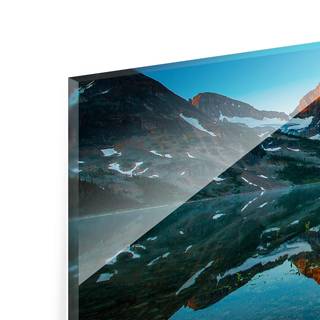 Quadro di vetro Lake Magog Blu - 125 x 50 x 0,4 cm