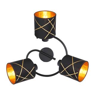 Deckenleuchte Bemmo II Flachgewebe / Eisen - 3-flammig