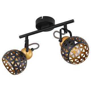 Plafondlamp Sarra I Zwart - Goud - Metaal - 25 x 18 x 10 cm
